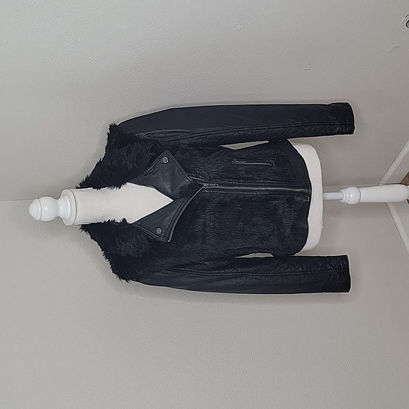 Kut from the Kloth Jackets & Blazers - Kut from the Kloth Black Faux Fur Moto Jacket